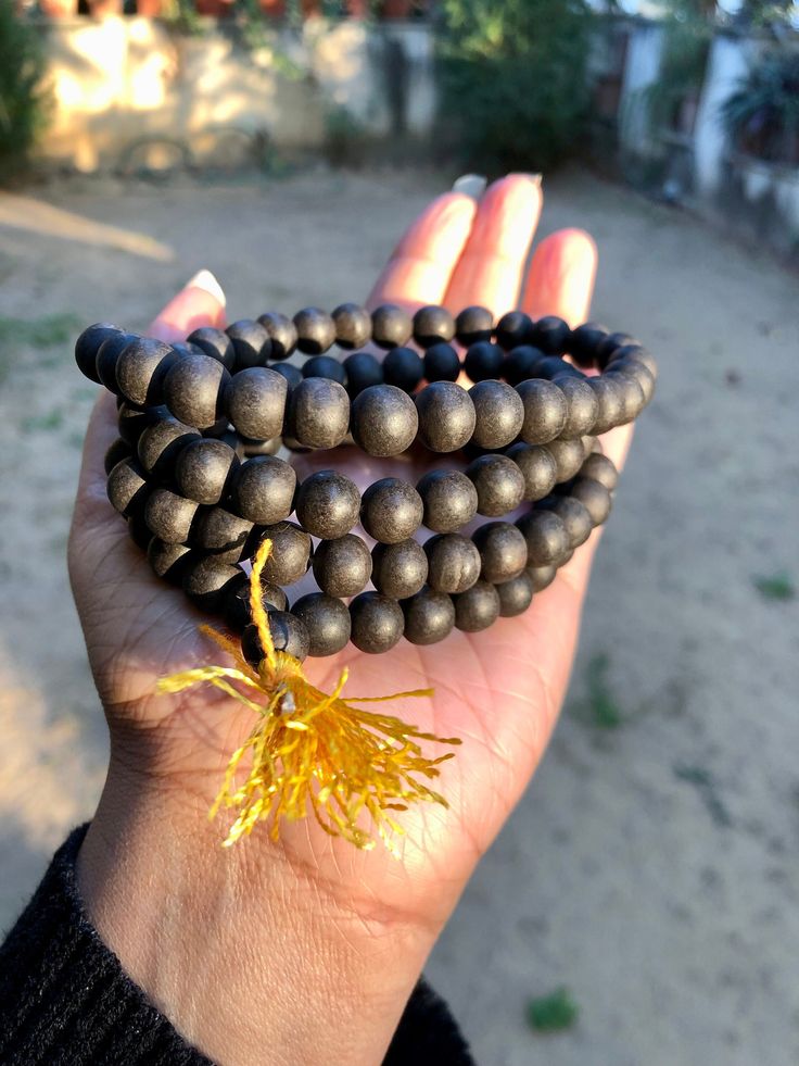 1081 Guru Bead Indian Origin Natural Black Ebony